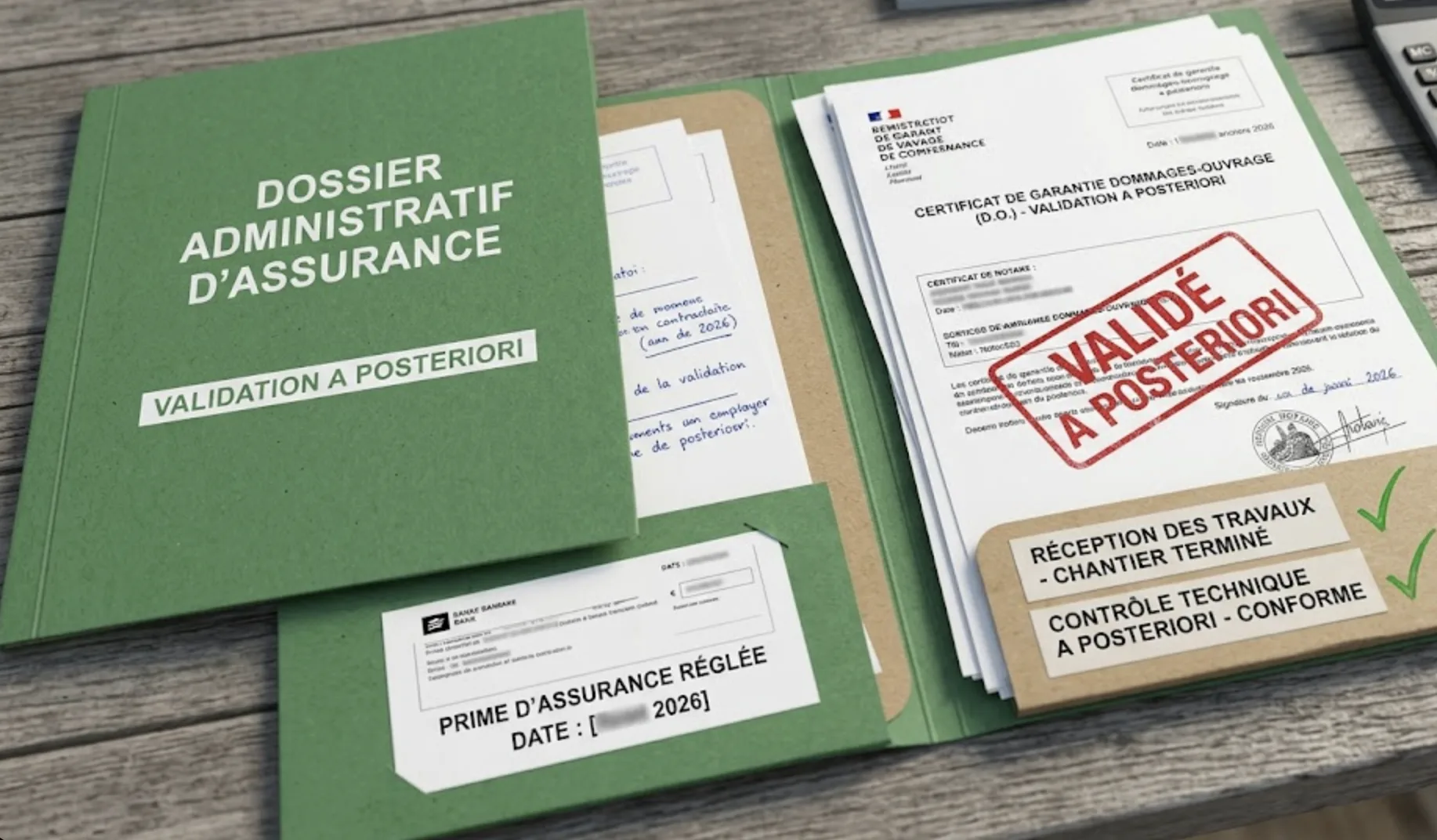 Dossier administratif d'assurance validé a posteriori