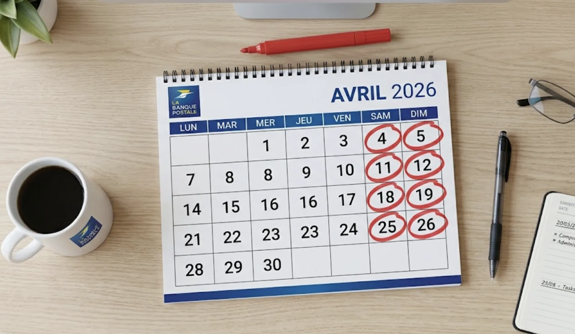 Application mobile La Banque Postale affichant la différence entre solde comptable et solde disponible